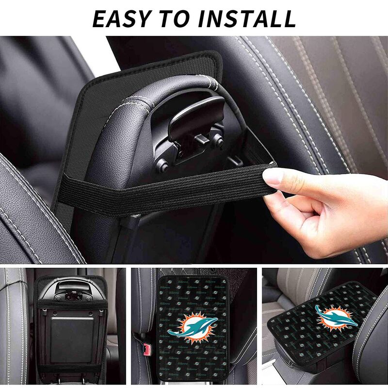 Miami Dolphins printed Car handrail cushion Personalized car armrest cover