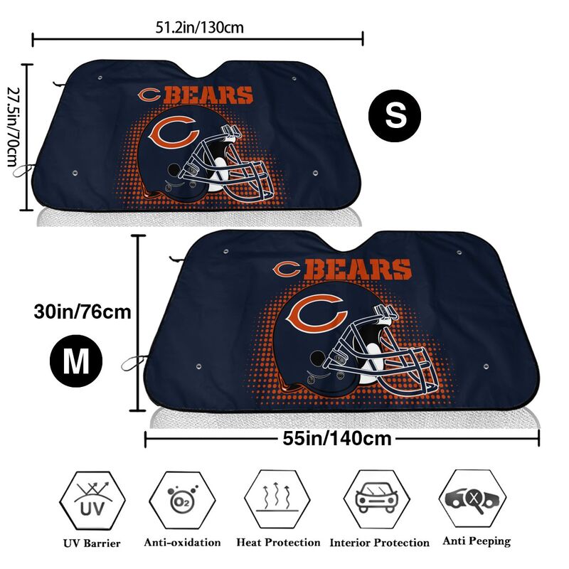 Chicago Bears Printing car front windshield sunshade car windshield sunshade multi size