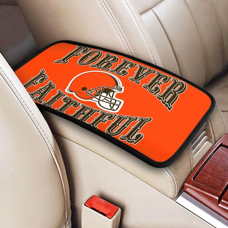 Cleveland Browns Print car armrest box cover armrest protective cover