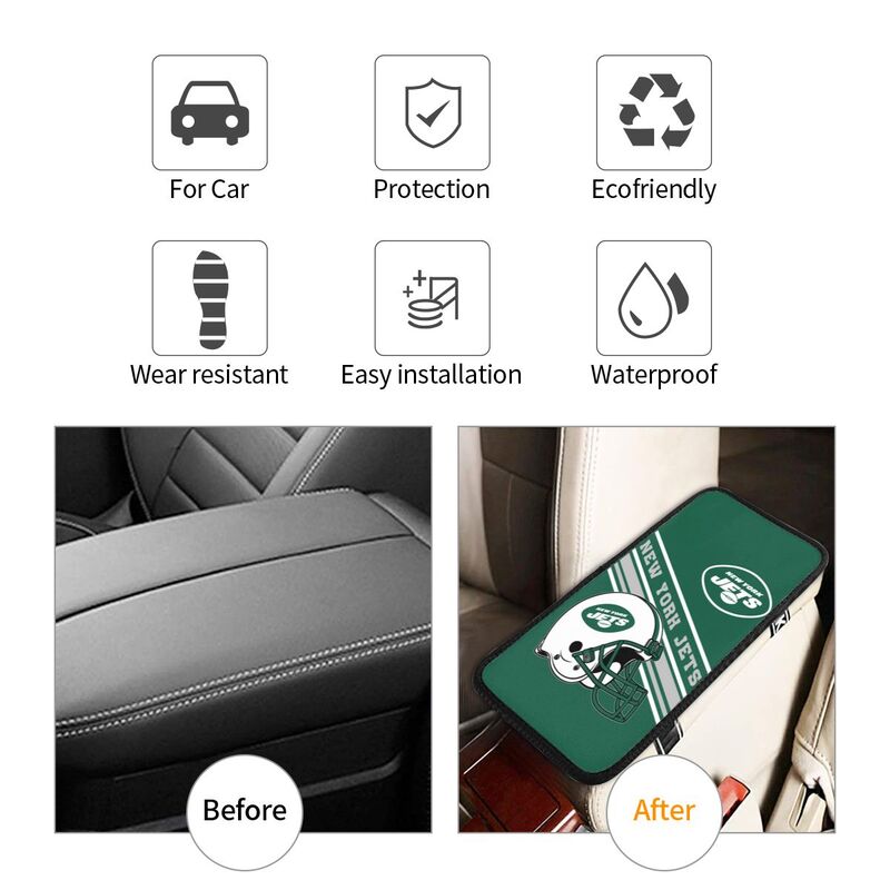 New York Jets Print armrest protective cover car armrest box cushion