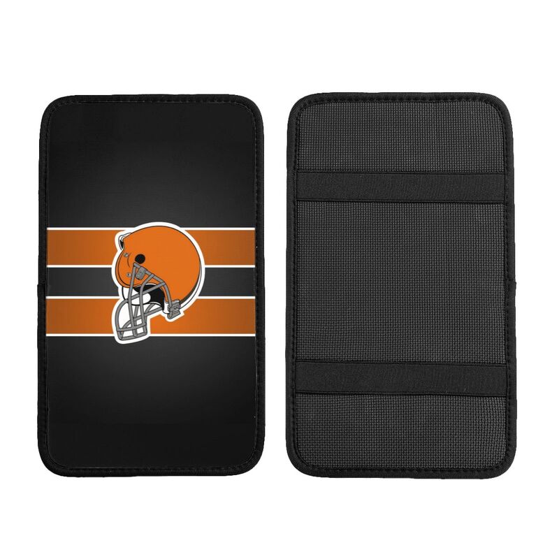 Car armrest box pad Cleveland Browns 1 Printed center armrest box pad protective pad