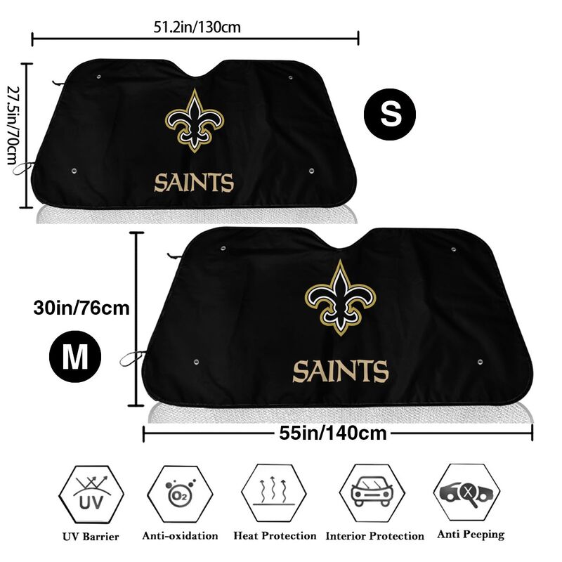 New Orleans Saints 3 Printed suitable for front Car windshield sunshades Car windshield sunshades