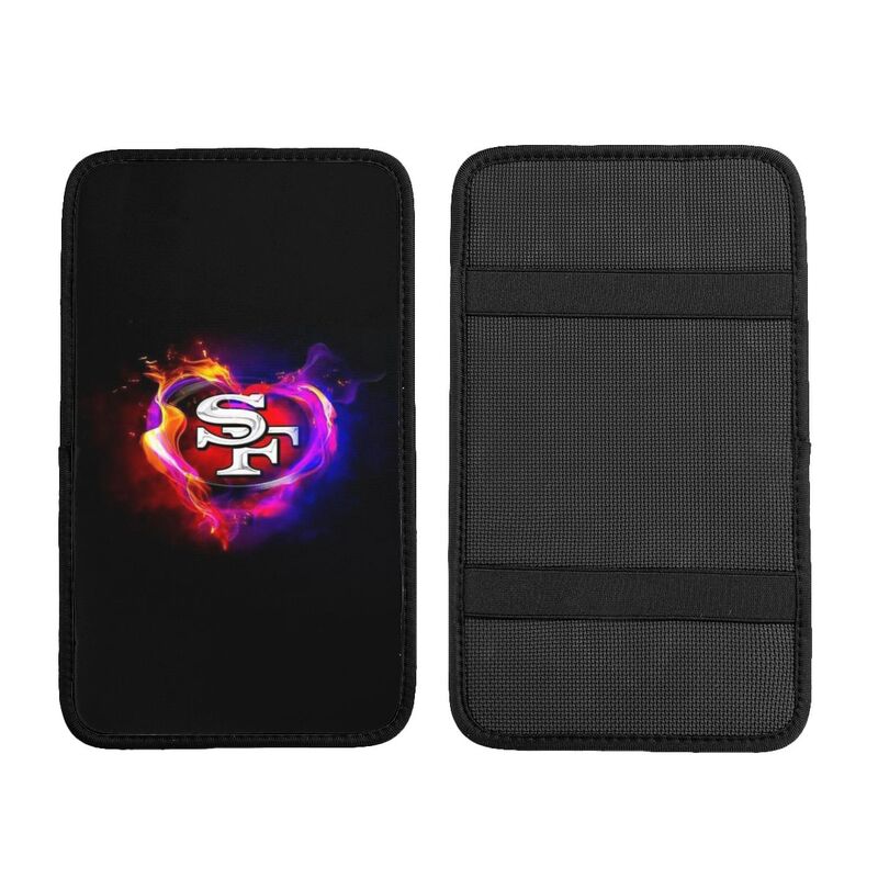 Car armrest box pad San Francisco 49ers 2 Printed central armrest box elbow pad
