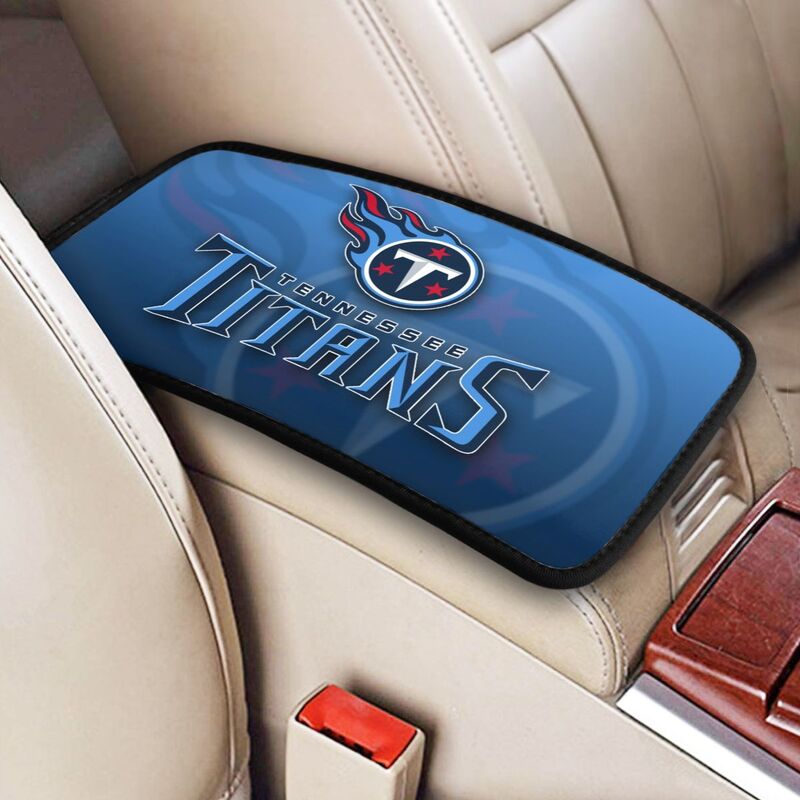 Car armrest box pad Tennessee Titans 2 Printed central armrest box pad protective pad