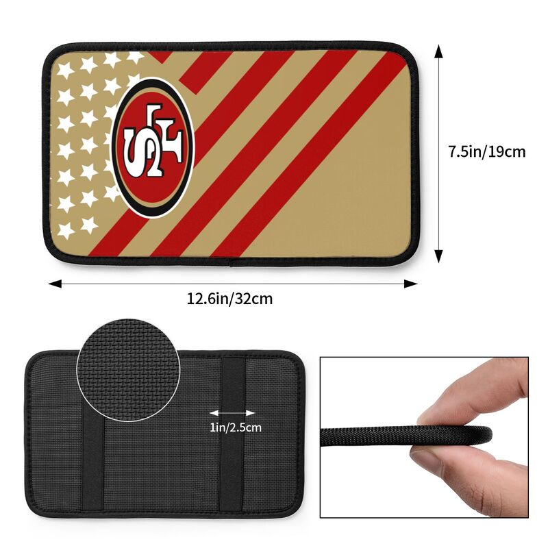 San Francisco 49ers Printed car armrest box pad anti-abrasion pad