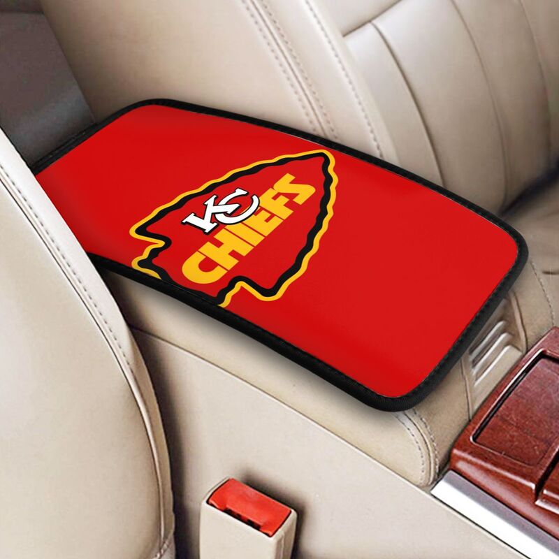 Kansas City Chiefs5 Printed car center armrest box pad anti slip pad