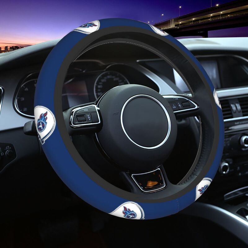 Tennessee Titans 1 Printed breathable elastic steering wheel cover anti slip cover