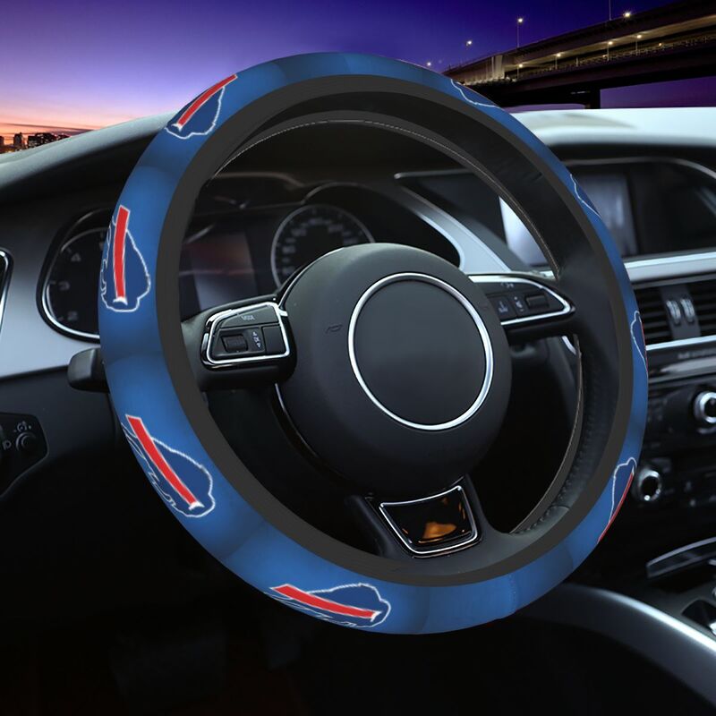 Buffalo Bills 2 Printed breathable anti slip cover elastic steering wheel cover