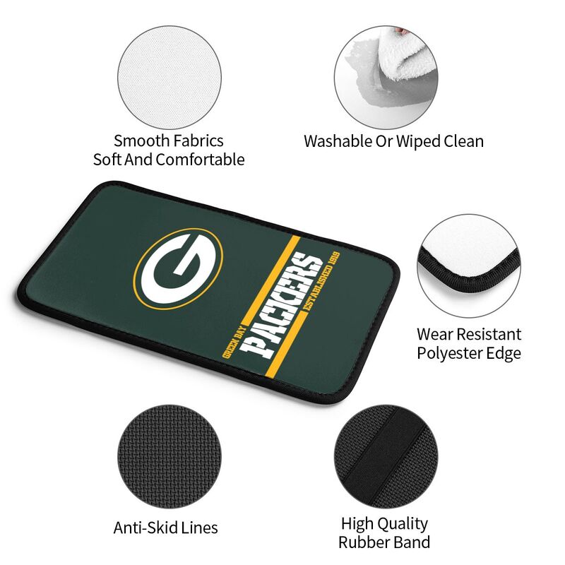 Green Bay Packers Printed car armrest box pad Protective pad