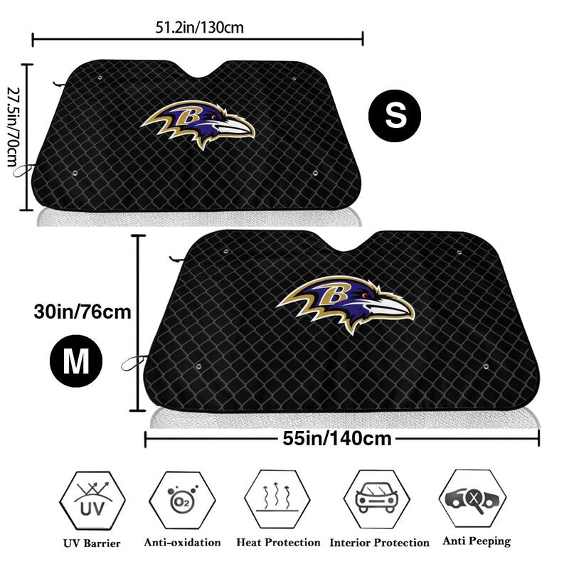 Baltimore Ravens Print Car windshield sunshades is suitable front Car windshield sunshades