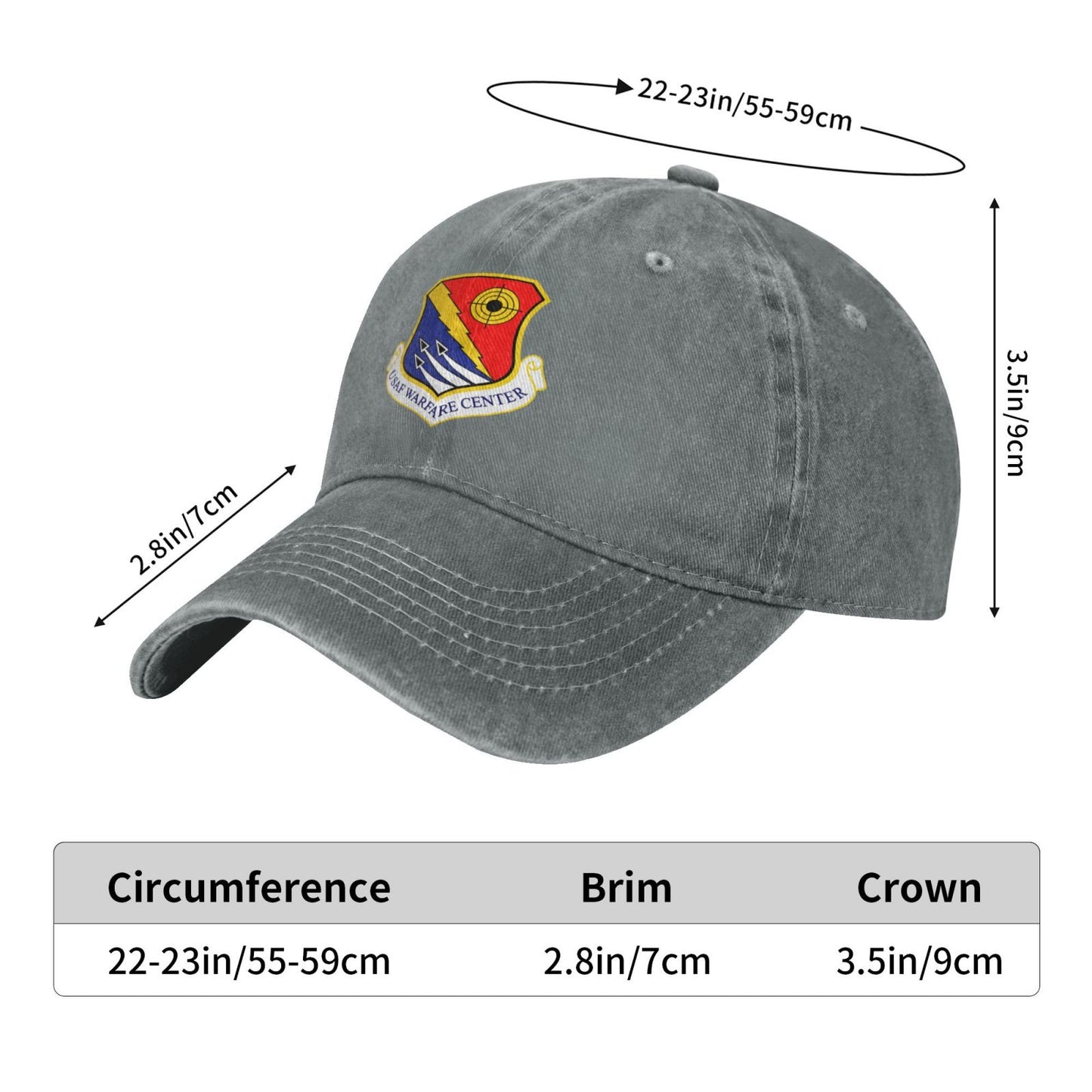 USAF-Warfare Center Printed unisex baseball cap adjustable cap veteran gift