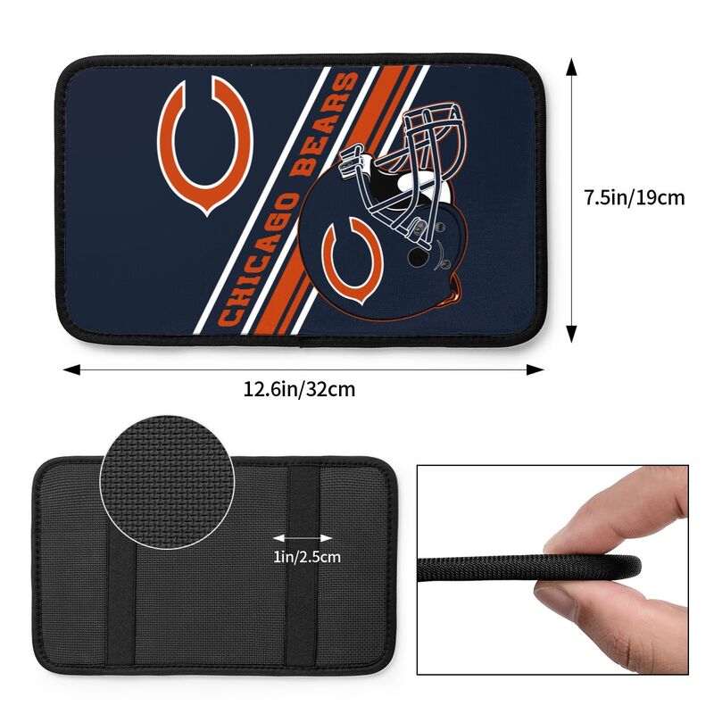 Chicago Bears Print armrest protective cover car armrest box cushion