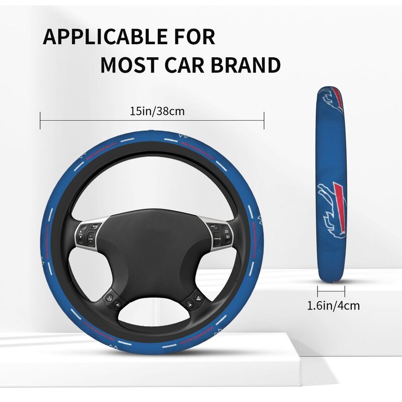 Buffalo Bills 1 Printed breathable elastic steering wheel anti slip cover