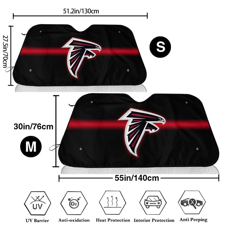 Atlanta Falcons 2 Print Car windshield sunshades suitable for front Car windshield sunshades