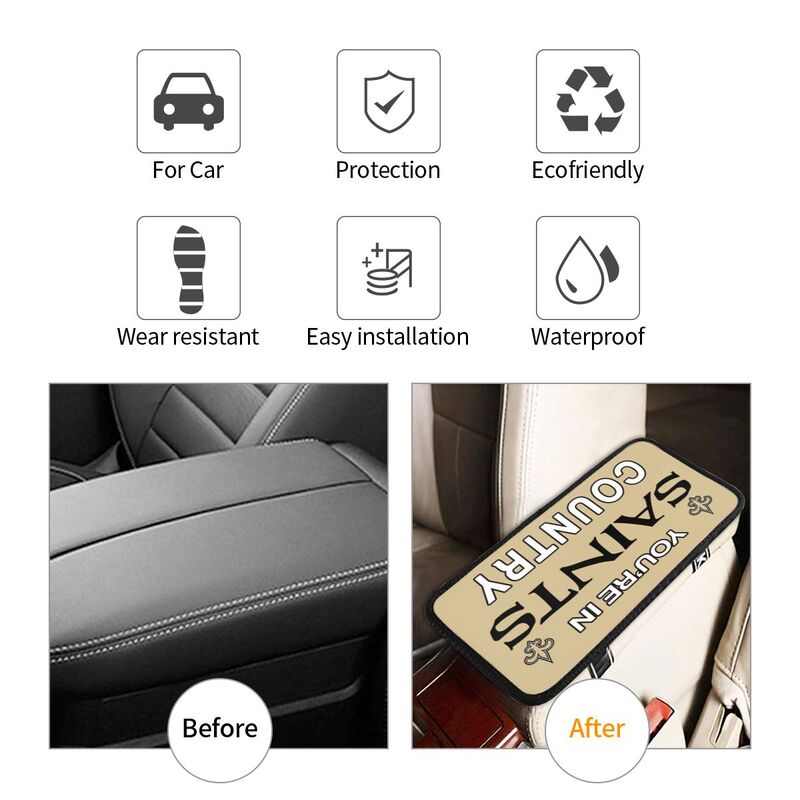 New Orleans Saints Printed car armrest box pad elbow support pad