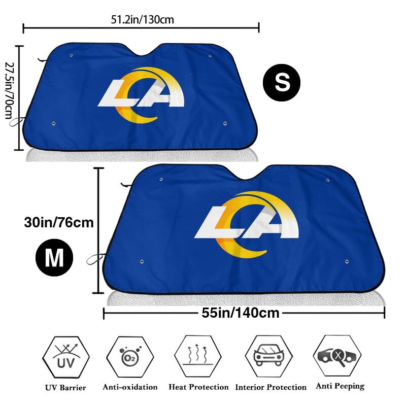 Los Angeles Rams 6 Print Car windshield sunshades suitable for front Car windshield sunshades