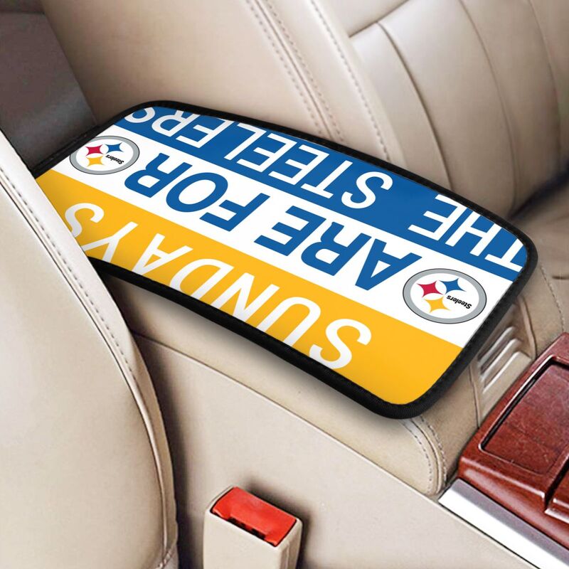 Pittsburgh Steelers Personalized printed car armrest cover Car handrail box cushion