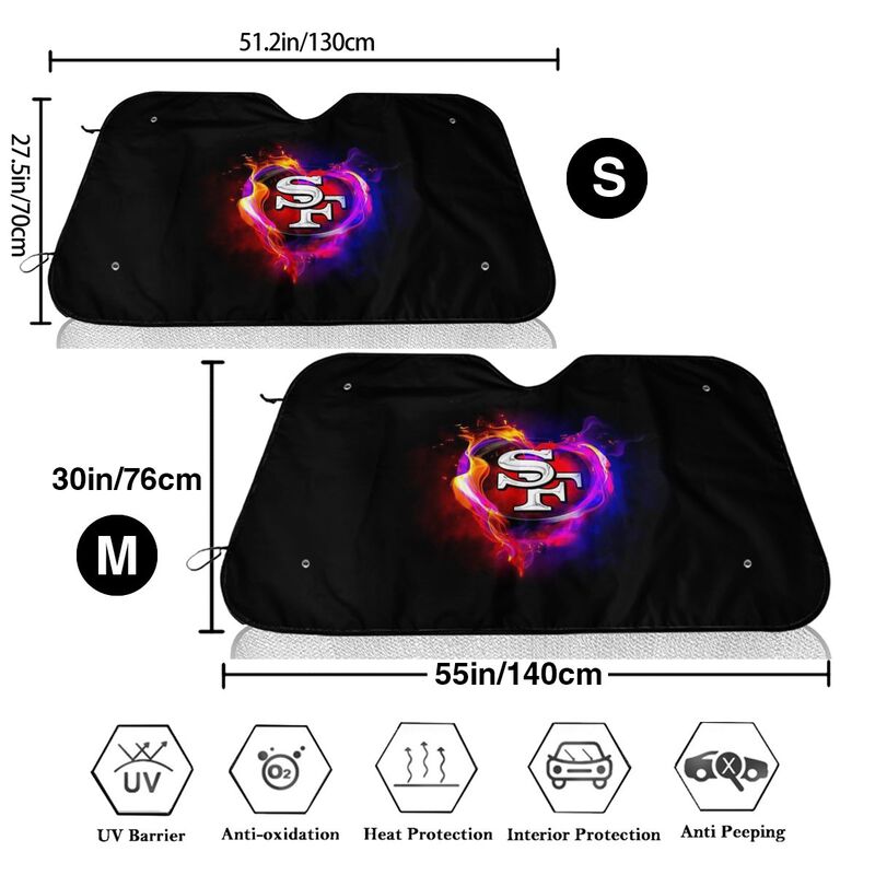 San Francisco 49ers Printing Car windshield sunshades is suitable front windshield sunshades