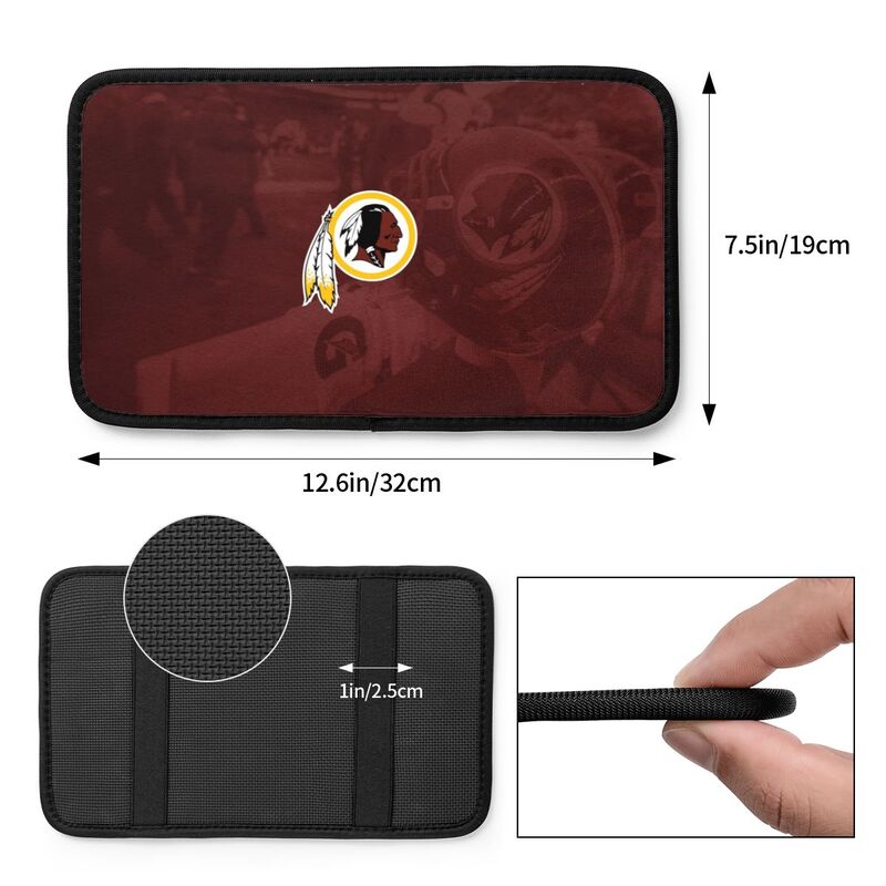 Car armrest box pad Washington Commanders 2 Printed central armrest box pad protective pad