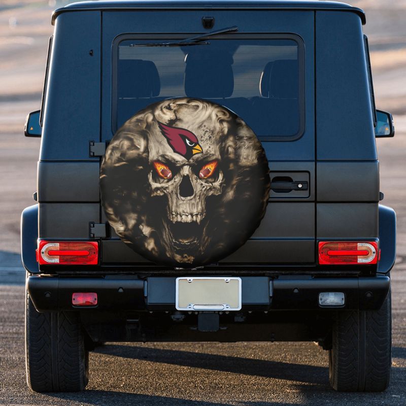 Arizona Cardinals print Skull print car tire cover tire dust cover