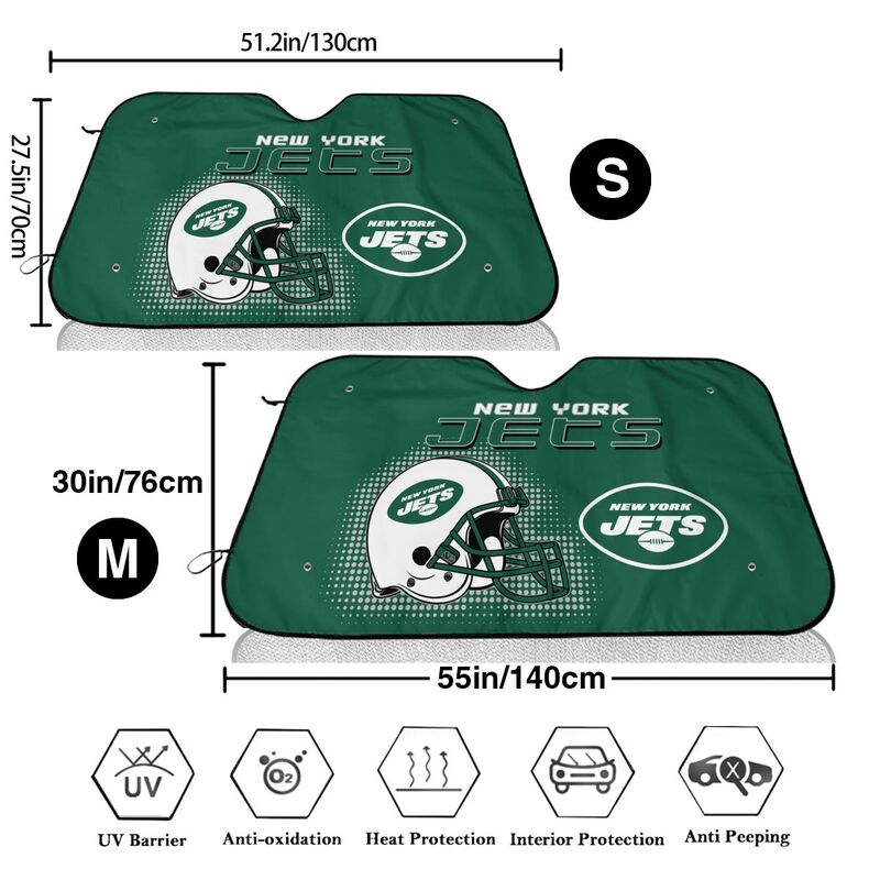 New York Jets Printing Car windshield sunshades is suitable car front windshield sunshades