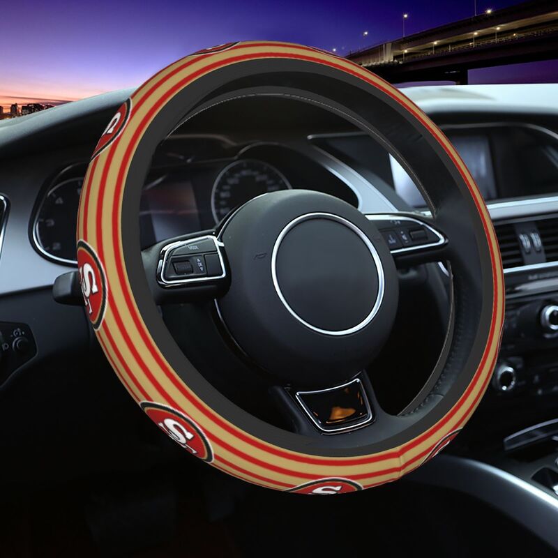 San Francisco 49ers Printed breathable elastic steering wheel protective cover