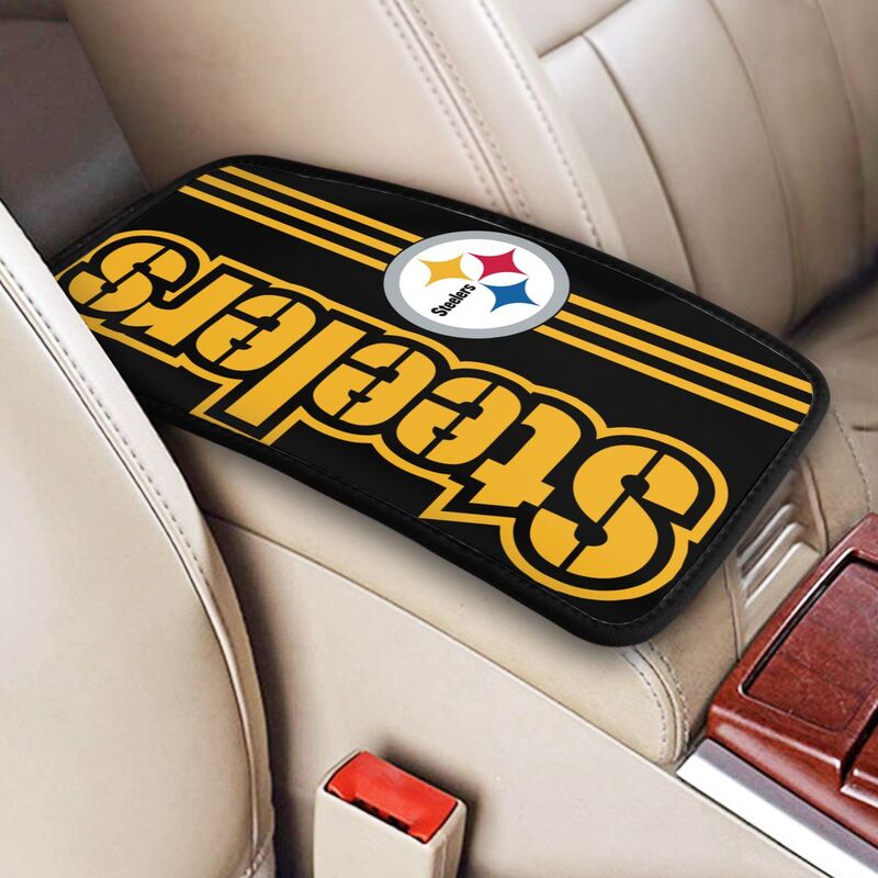 Car armrest box pad Pittsburgh Steelers 1 Printed central armrest box cushion protective pad