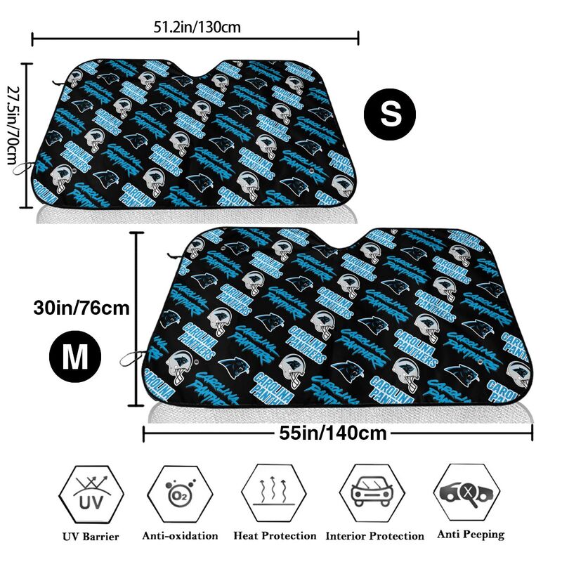 Carolina Panthers Printed suitable for front Car windshield sunshades Car windshield sunshades