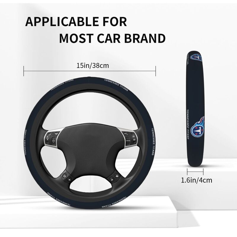 Tennessee Titans Printed breathable elastic steering wheel cover anti slip cover