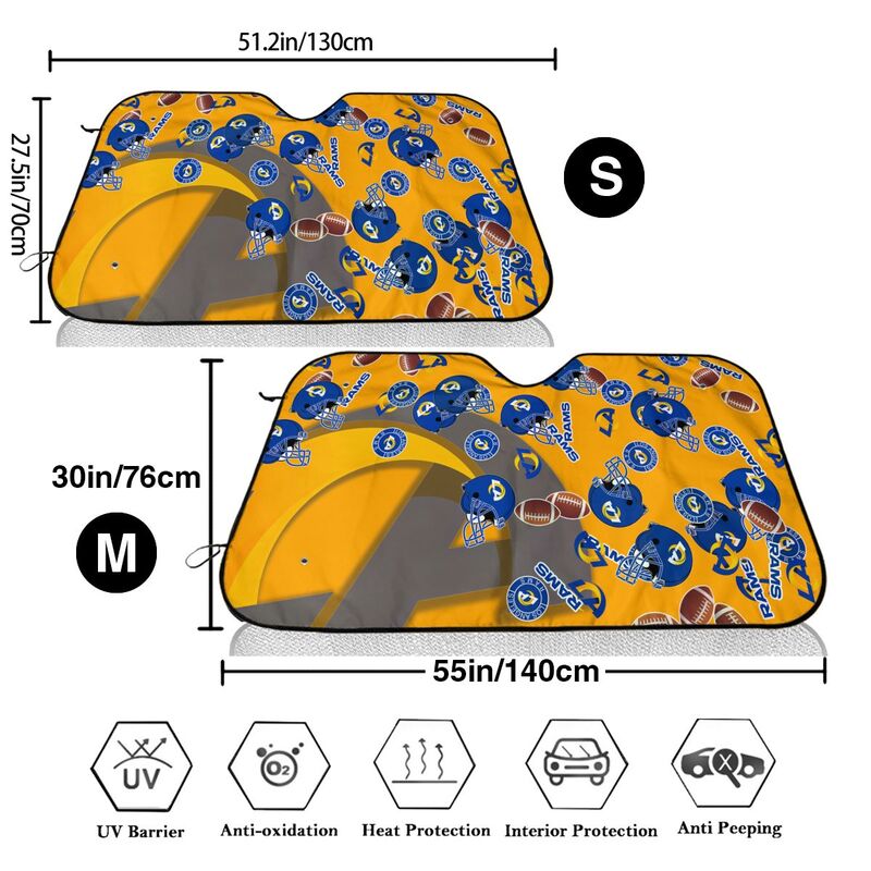 Los Angeles Rams Print multiple sizes car windshield sunshade panel car windshield sunshade cover