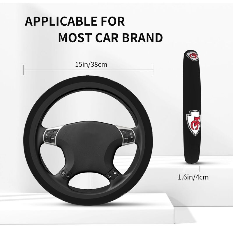 Kansas City Chiefs Printed breathable elastic steering wheel anti slip cover