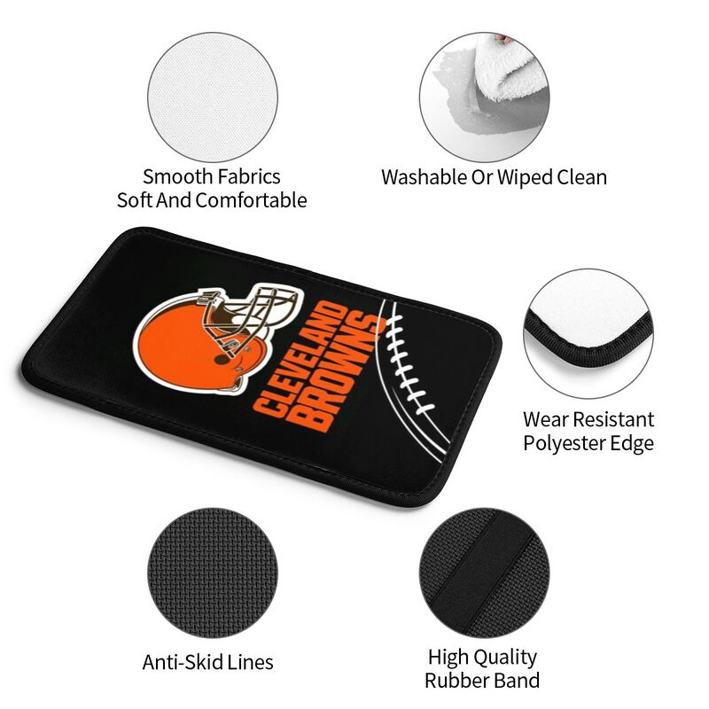Cleveland Browns2 Printed car center armrest box pad anti slip pad