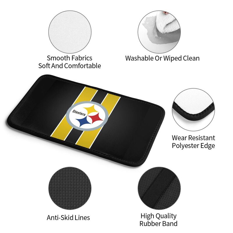 Car armrest box pad Pittsburgh Steelers 5 Printed central armrest box cushion protective pad