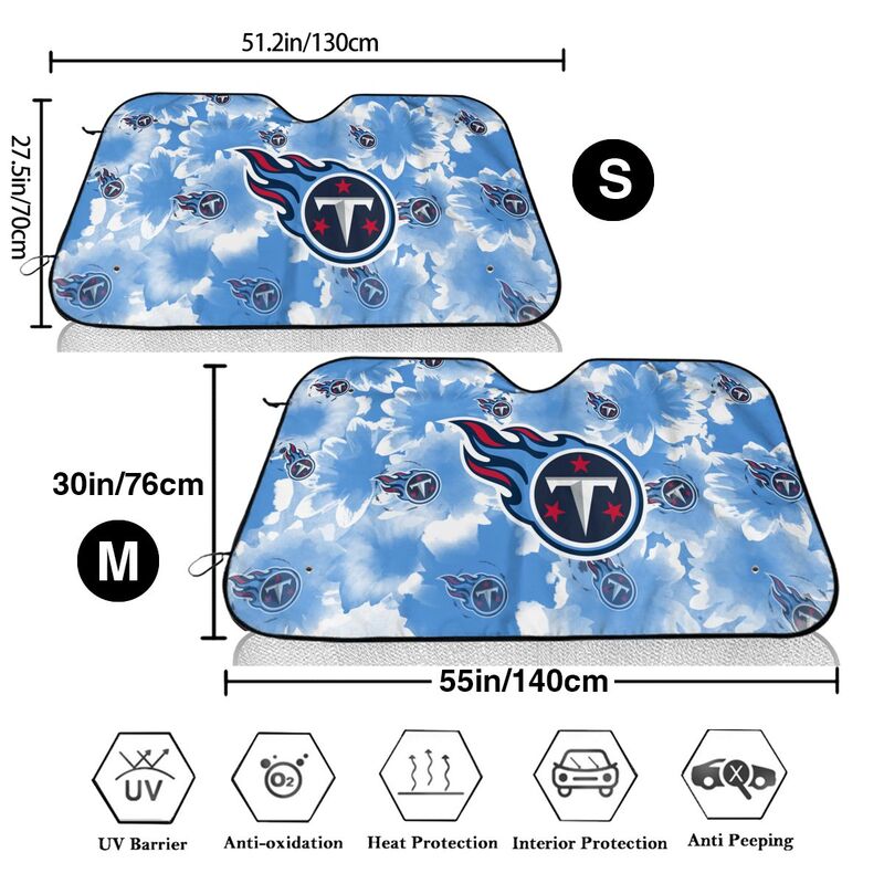 Tennessee Titans Printed multi size car front windshield sunshade car windshield sunshade