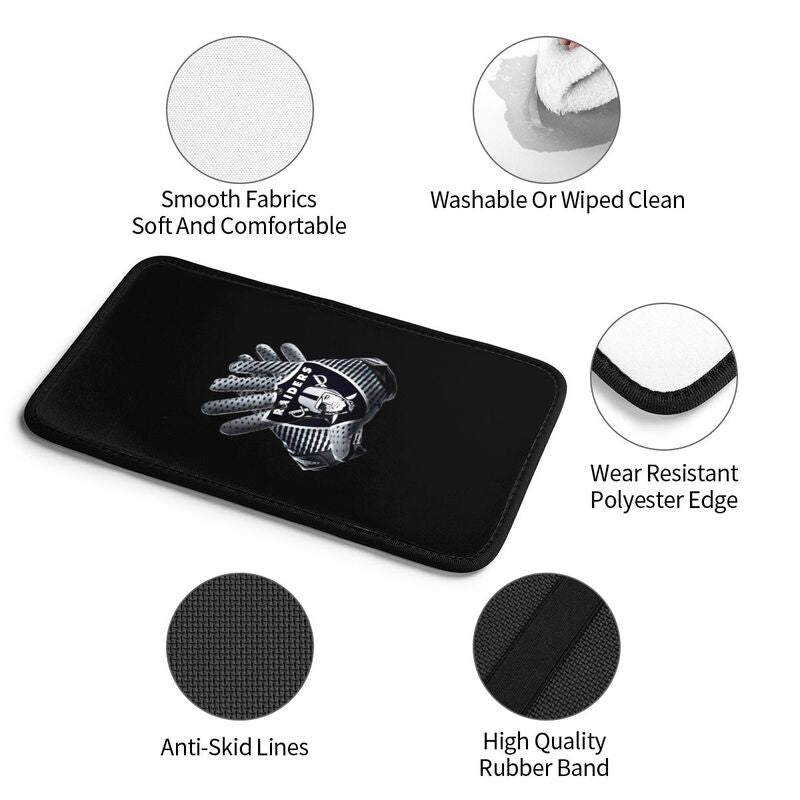 Car armrest box pad Las Vegas Raiders 2 Printed central armrest box pad protective pad