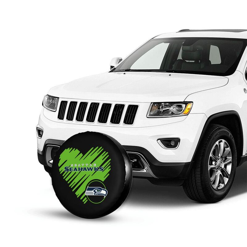 Seattle Seahawks Printed car spare tire dust protection cover tire protection cover