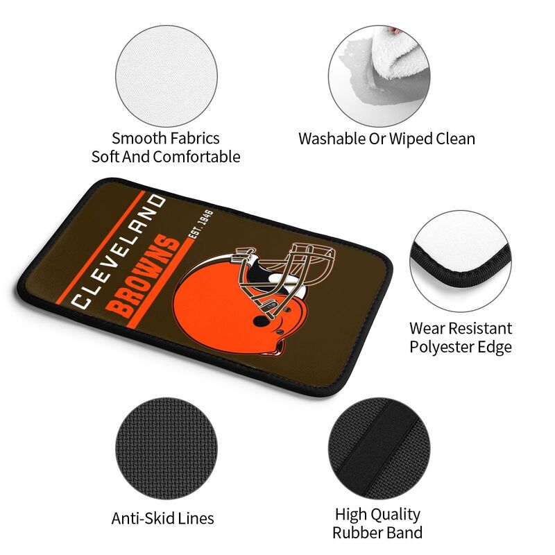 Cleveland Browns Print car armrest box cushion armrest protective cover