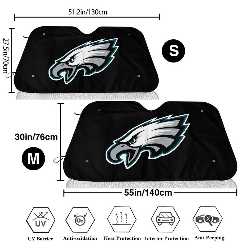 Philadelphia Eagles Printed car windshield sunshade (multi size) front windshield sunshade