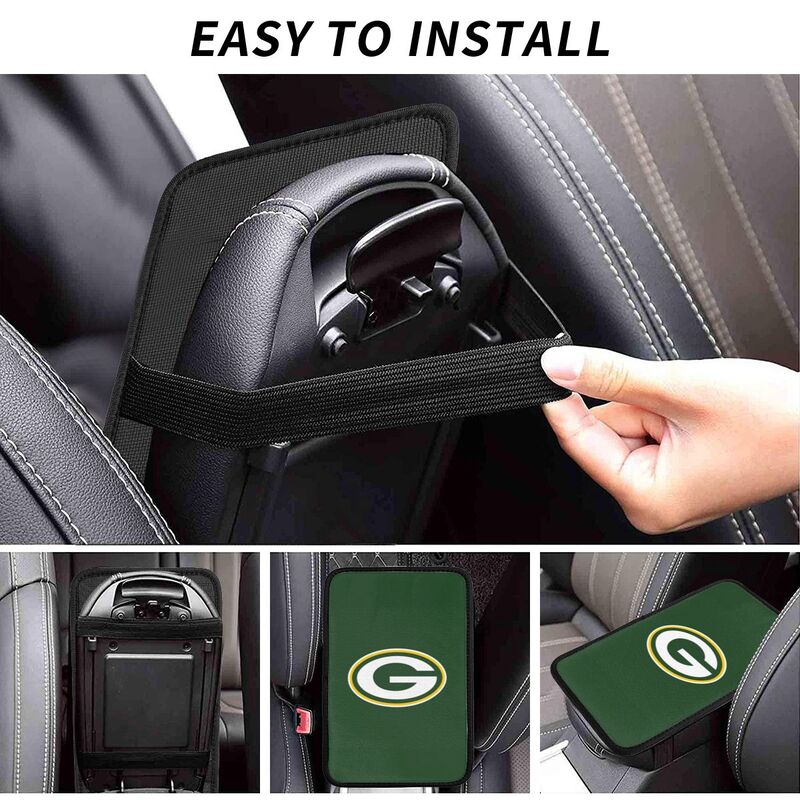 Green Bay Packers Printed car armrest box pad elbow protection pad