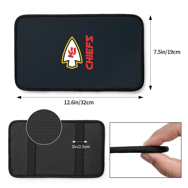 Kansas City Chiefs1 Printed car armrest box pad anti-abrasion pad