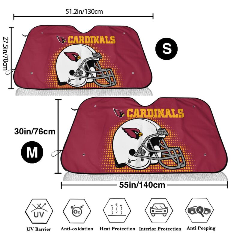 Arizona Cardinals Printing car front windshield sunshade car windshield sunshade multi size