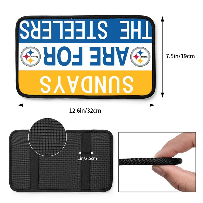 Pittsburgh Steelers Personalized printed car armrest cover Car handrail box cushion
