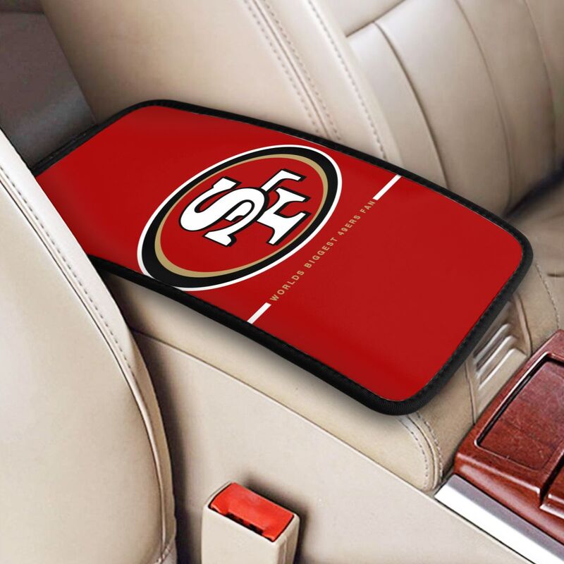 Car armrest box pad San Francisco 49ers Printed central armrest box pad anti slip pad