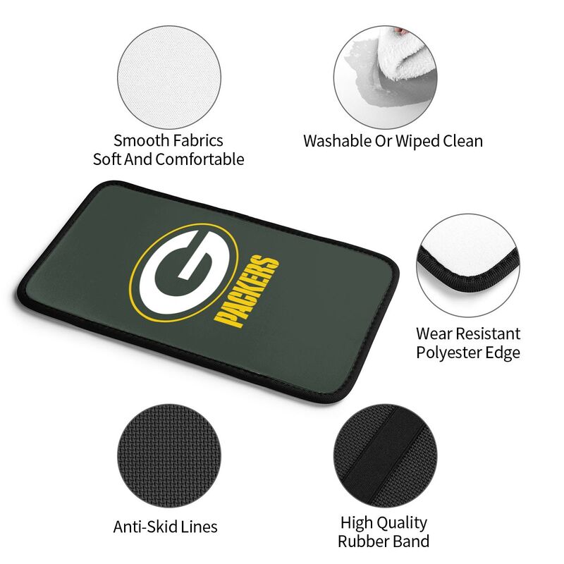 Green Bay Packers5 Printed car armrest box pad anti-abrasion pad