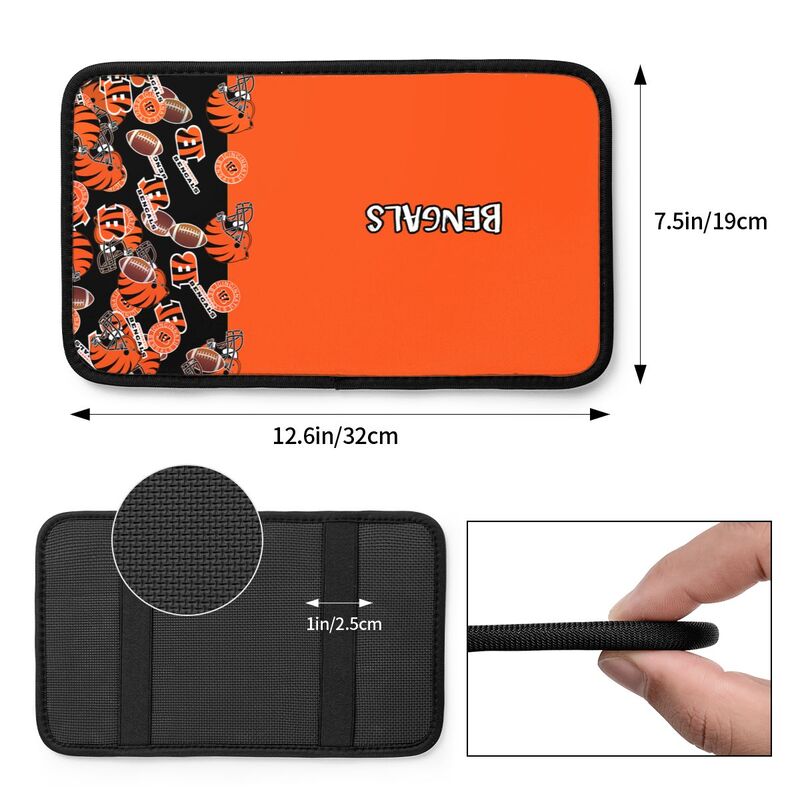 Cincinnati Bengals print Car center console armrest pad car armrest protective cover