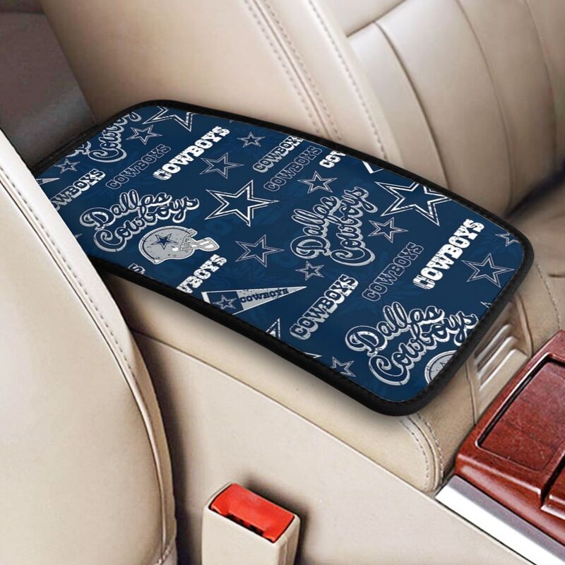 Car armrest box pad Dallas Cowboys Printed central armrest box cushion protective pad