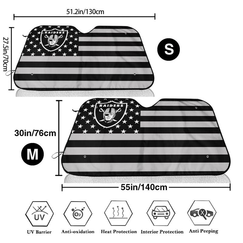 Las Vegas Raiders Printed car windshield sunshade (multi size) front windshield sunshade