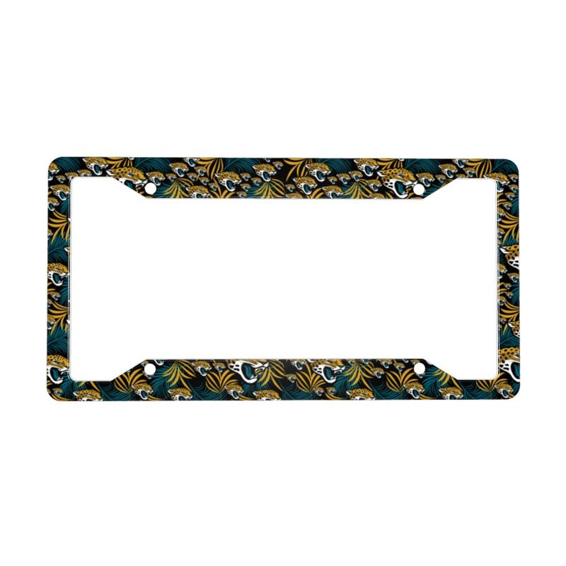 Jacksonville Jaguars Print Car license plate frame four hole license plate holder (one pair)