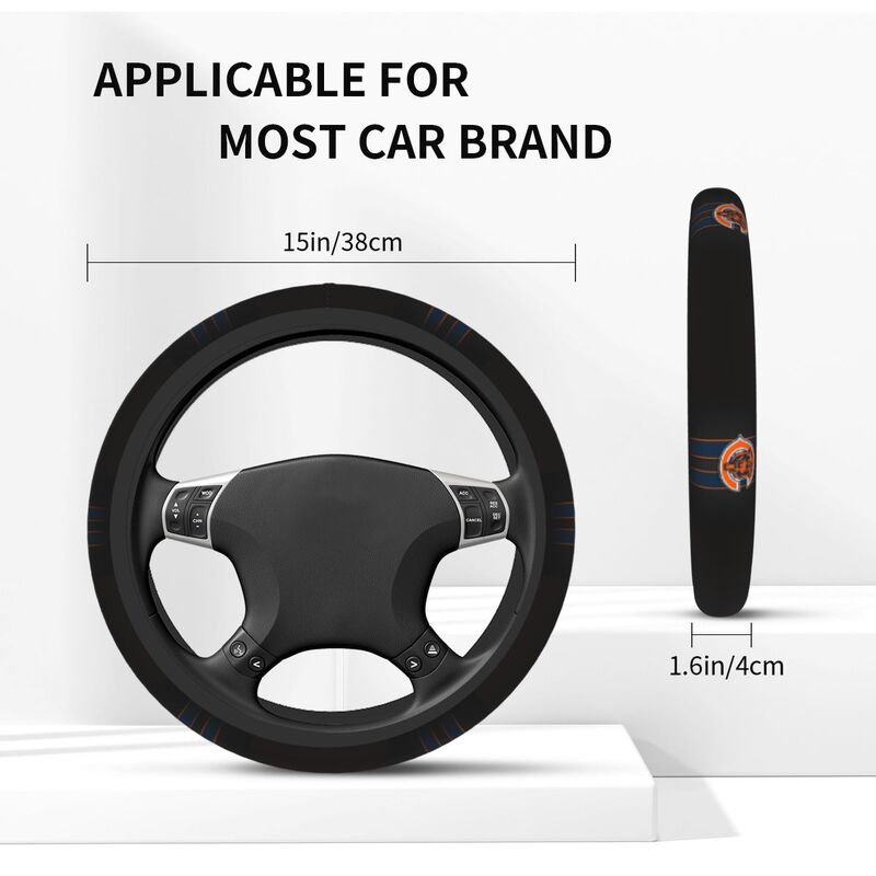 Chicago Bears 1 Printed car protective cover elastic steering wheel cover