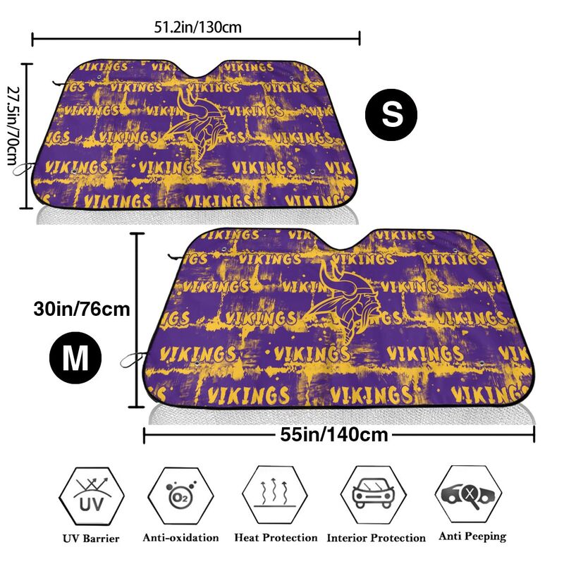 Minnesota Vikings Printed front windshield sunshade car windshield sunshade (multi size)
